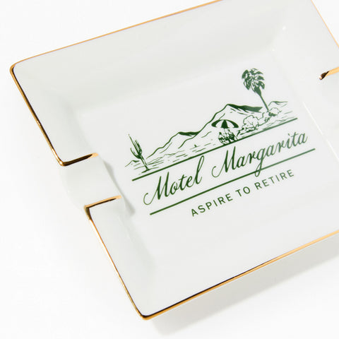 Landscape Ashtray - White/Gold