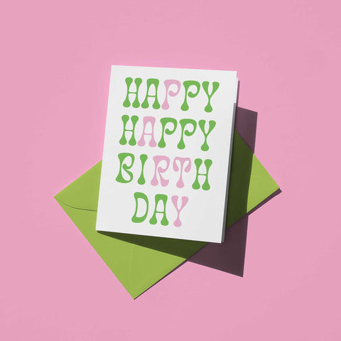 Happy Happy Birthday Party Card