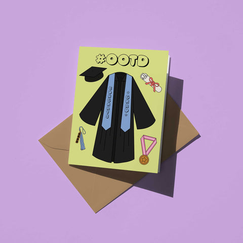 Graduation Gown Outfit Of The Day Card