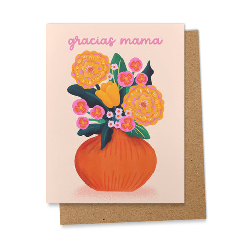 Gracias Mama Floral Spanish Greeting Card