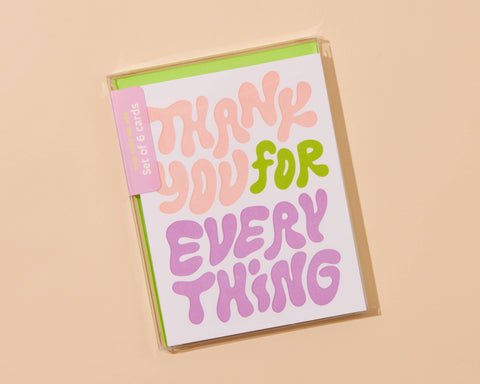 Bubble Thank You Letterpress Greeting Card