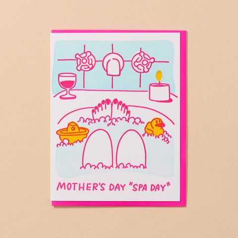Mother's Day "Spa Day" Letterpress Card