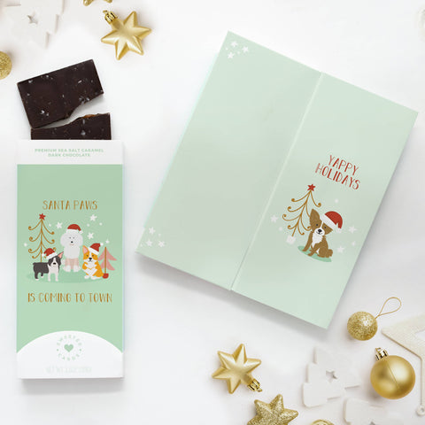 Santa Paws is Coming to Town Chocolate Bar + Greeting Card