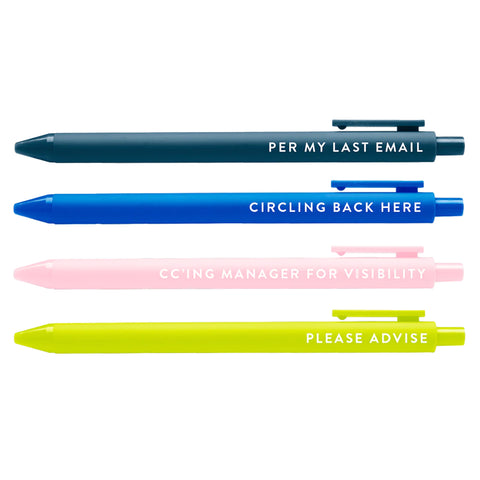 Passive Agressive Corporate Lingo Jotter Pen Set