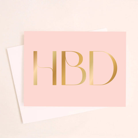 HBD Gold Foil Card