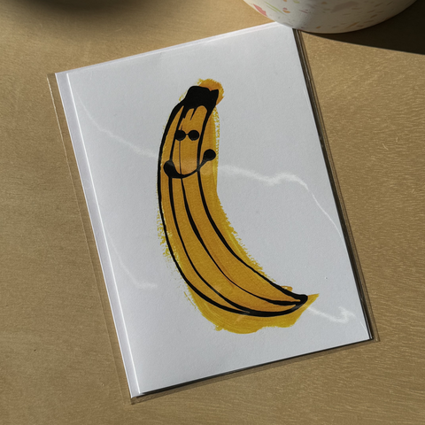 Smiley Banana Greeting Card