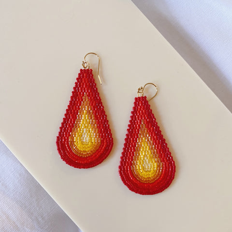 Summertime Teardrop Beaded Earrings