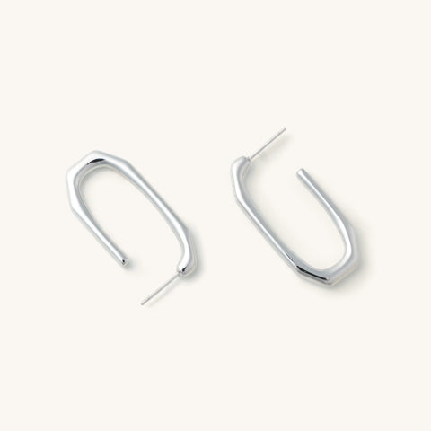 Ellie Silver Hoops - Waterproof