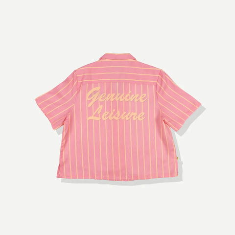 CATCH OF THE DAY CROP BUTTON UP - PINK