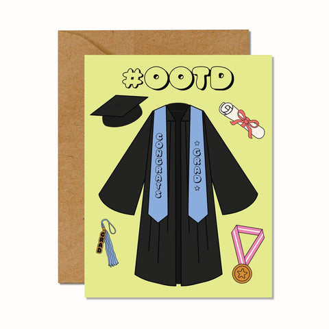 Graduation Gown Outfit Of The Day Card