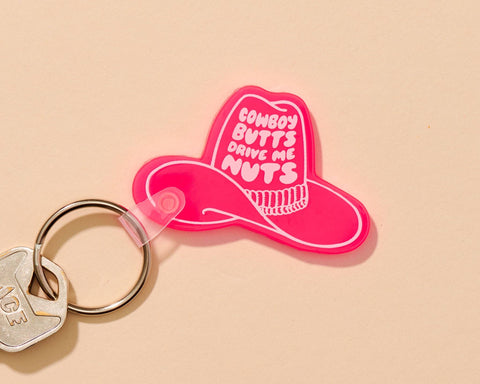 Cowboy Butts PVC Keychain