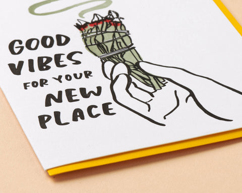 Sage New Home Letterpress Greeting Card