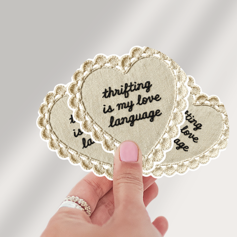 Thrifting Is My Love Language Sticker Sticker