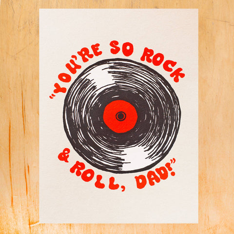 ROCK & ROLL DAD Greeting Card